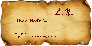 Liber Noémi névjegykártya